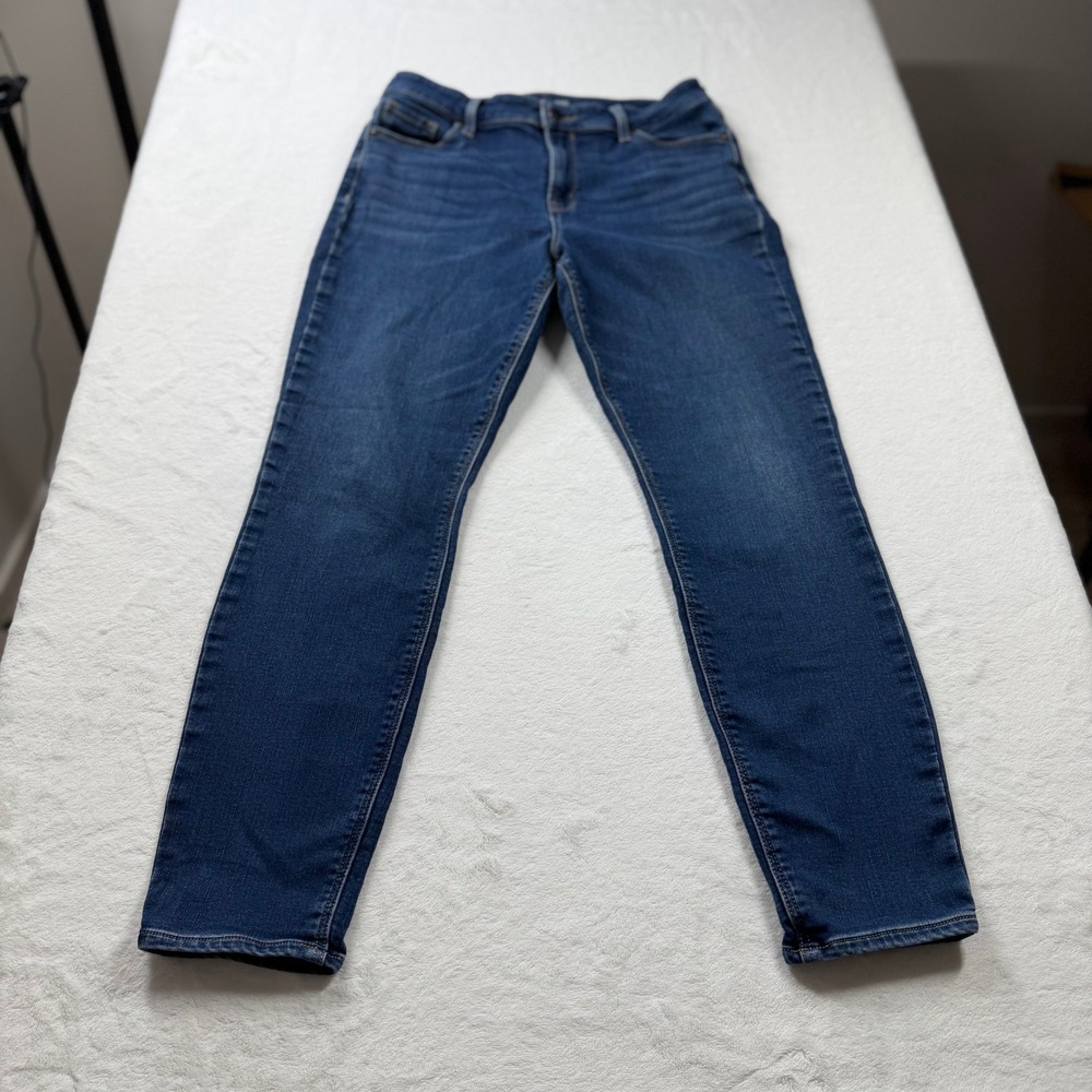 Old Navy Rockstar Super Skinny Jeans Womens 10 Blue Good Built-In Warm High Rise
